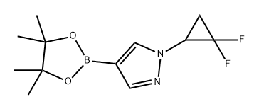 1H-Pyrazole, 1-(2,2-difluorocyclopropyl)-4-(4,4,5,5-tetramethyl-1,3,2-dioxaborolan-2-yl)- Structure