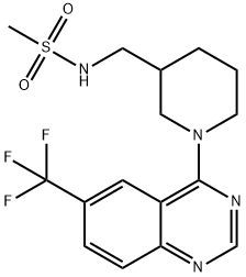 Methanesulfonamide, N-[[1-[6-(trifluoromethyl)-4-quinazolinyl]-3-piperidinyl]methyl]- Structure