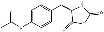 2,5-Oxazolidinedione, 4-[[4-(acetyloxy)phenyl]methyl]-, (4S)- 구조식 이미지