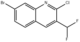 Quinoline, 7-bromo-2-chloro-3-(difluoromethyl)- 구조식 이미지