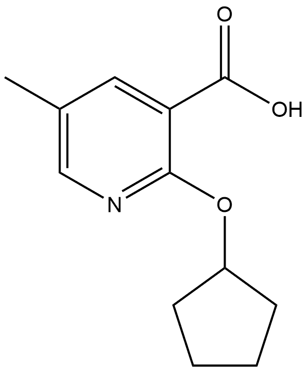 2-(Cyclopentyloxy)-5-methyl-3-pyridinecarboxylic acid Structure