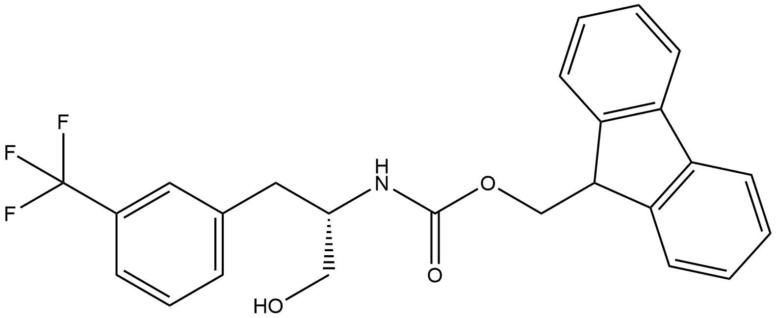 (9H-fluoren-9-yl)methyl (S)-(1-hydroxy-3-(3-(trifluoromethyl)phenyl)propan-2-yl)carbamate Structure