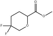 2H-Pyran-2-carboxylic acid, 5,5-difluorotetrahydro-, methyl ester Structure