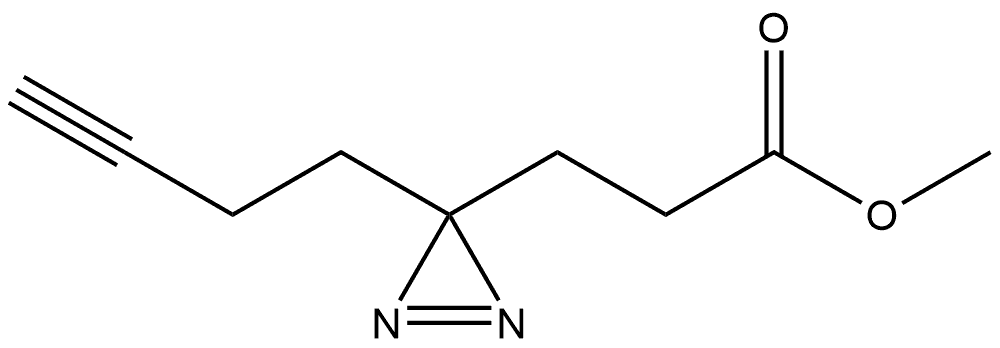 methyl 3-(3-(but-3-yn-1-yl)-3H-diazirin-3-yl)propanoate Structure