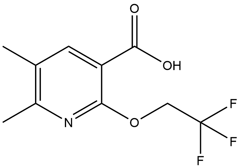 5,6-Dimethyl-2-(2,2,2-trifluoroethoxy)-3-pyridinecarboxylic acid Structure