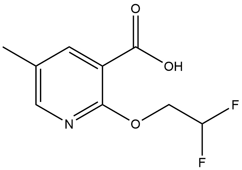 2-(2,2-Difluoroethoxy)-5-methyl-3-pyridinecarboxylic acid Structure