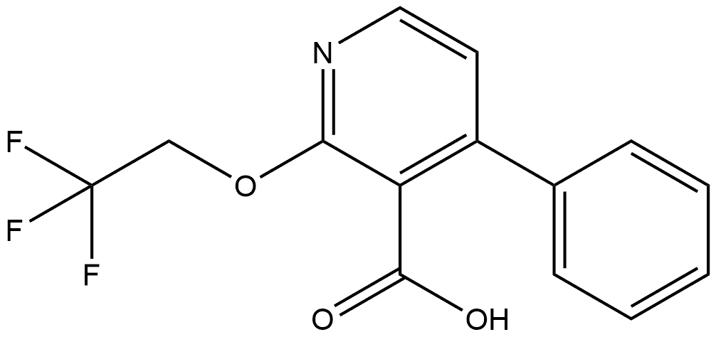 4-Phenyl-2-(2,2,2-trifluoroethoxy)-3-pyridinecarboxylic acid Structure