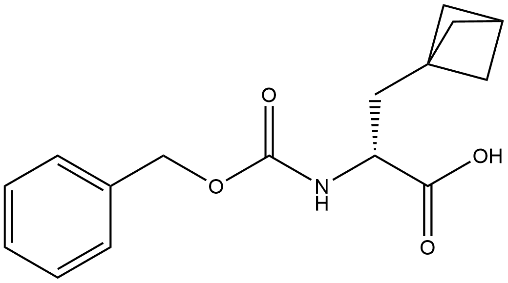 (2R)-2-(benzyloxycarbonylamino)-3-(1-bicyclo[1.1.1]pentanyl)propanoic acid Structure