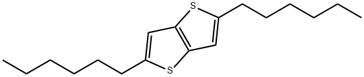 2,5-dihexylthieno[3,2-b]thiophene 구조식 이미지