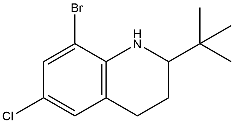 8-bromo-2-(tert-butyl)-6-chloro-1,2,3,4-tetrahydroquinoline Structure
