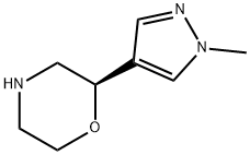 Morpholine, 2-(1-methyl-1H-pyrazol-4-yl)-, (2R)- 구조식 이미지