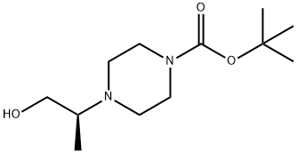 1-Piperazinecarboxylic acid, 4-[(1S)-2-hydroxy-1-methylethyl]-, 1,1-dimethylethyl ester Structure