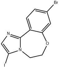 Imidazo[1,2-d][1,4]benzoxazepine, 9-bromo-5,6-dihydro-3-iodo- Structure