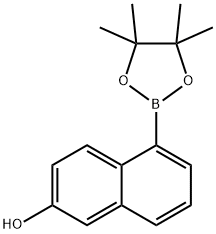 2-Naphthalenol, 5-(4,4,5,5-tetramethyl-1,3,2-dioxaborolan-2-yl)- 구조식 이미지