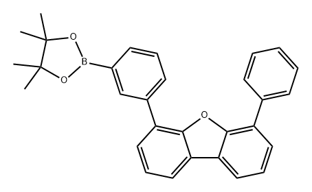 Dibenzofuran, 4-phenyl-6-[3-(4,4,5,5-tetramethyl-1,3,2-dioxaborolan-2-yl)phenyl]- Structure