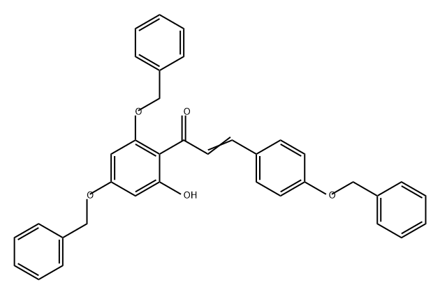 2-Propen-1-one, 1-[2-hydroxy-4,6-bis(phenylmethoxy)phenyl]-3-[4-(phenylmethoxy)phenyl]- Structure