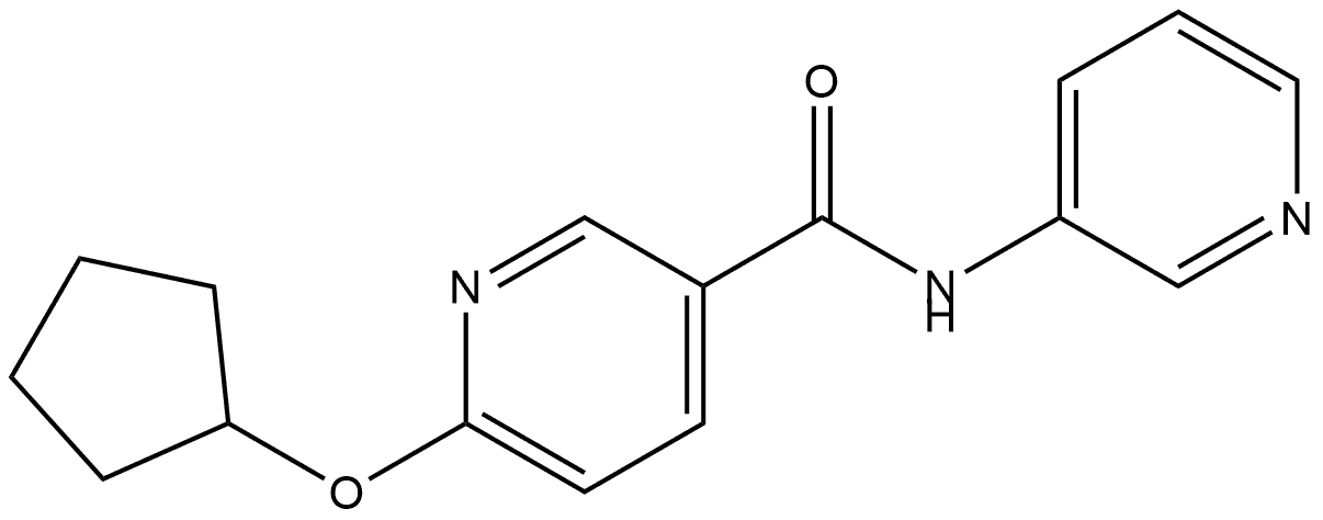 6-(Cyclopentyloxy)-N-3-pyridinyl-3-pyridinecarboxamide Structure