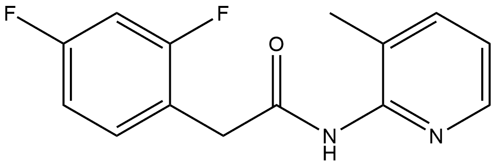 2,4-Difluoro-N-(3-methyl-2-pyridinyl)benzeneacetamide Structure