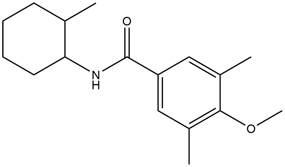 4-Methoxy-3,5-dimethyl-N-(2-methylcyclohexyl)benzamide Structure