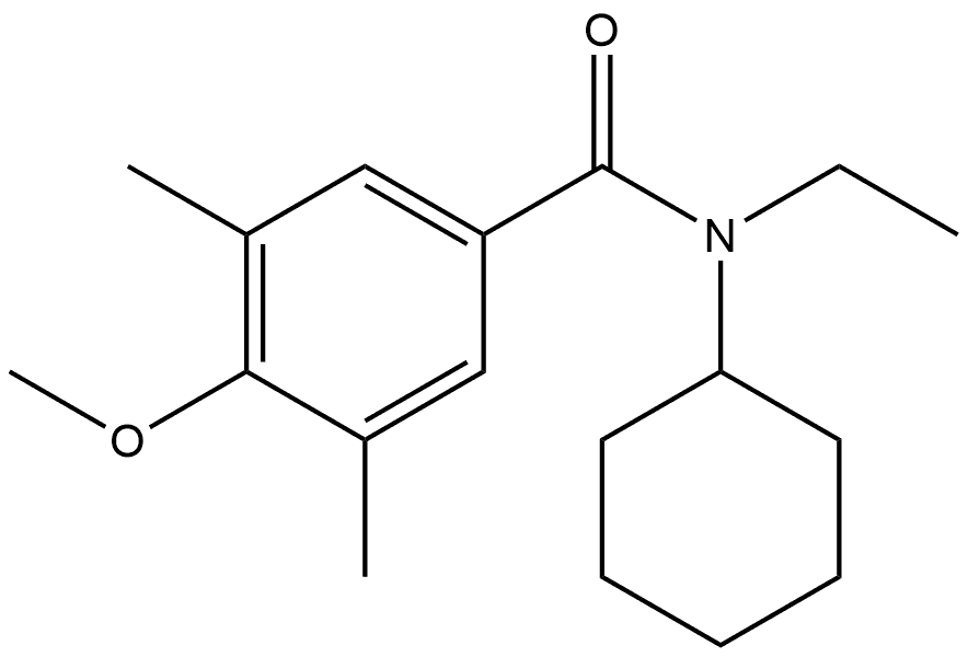 N-Cyclohexyl-N-ethyl-4-methoxy-3,5-dimethylbenzamide Structure