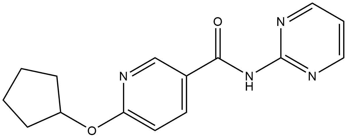 6-(Cyclopentyloxy)-N-2-pyrimidinyl-3-pyridinecarboxamide Structure