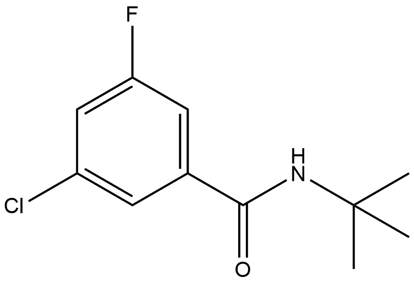 3-Chloro-N-(1,1-dimethylethyl)-5-fluorobenzamide Structure