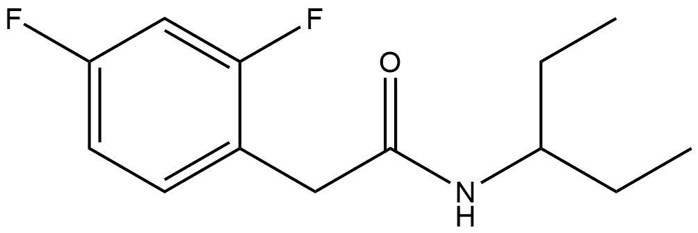 N-(1-Ethylpropyl)-2,4-difluorobenzeneacetamide Structure