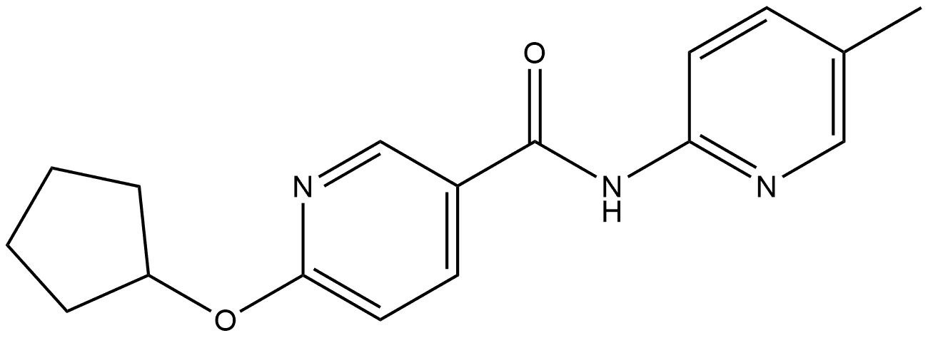 6-(Cyclopentyloxy)-N-(5-methyl-2-pyridinyl)-3-pyridinecarboxamide Structure