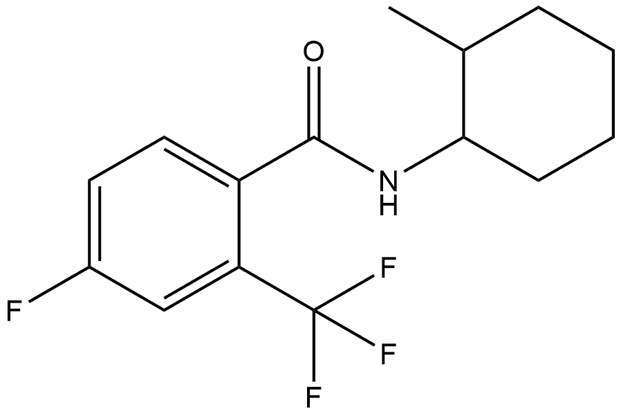 4-Fluoro-N-(2-methylcyclohexyl)-2-(trifluoromethyl)benzamide Structure