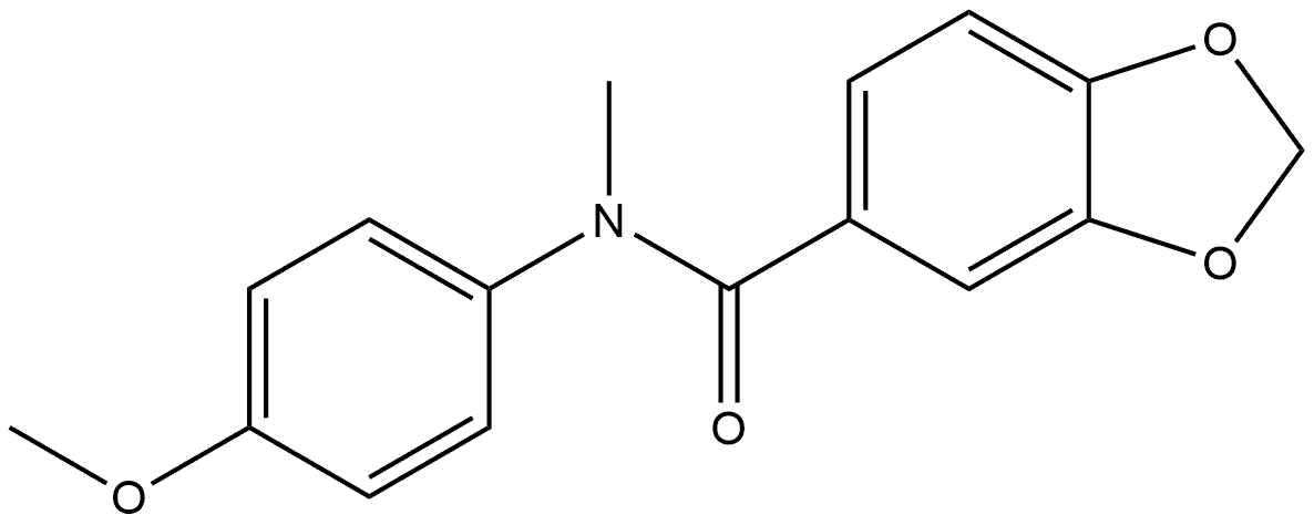 N-(4-Methoxyphenyl)-N-methyl-1,3-benzodioxole-5-carboxamide Structure