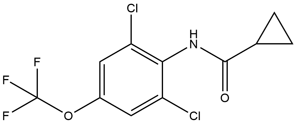 N-[2,6-Dichloro-4-(trifluoromethoxy)phenyl]cyclopropanecarboxamide Structure