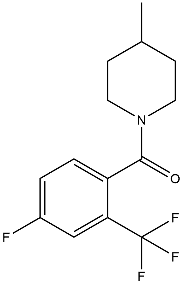 4-Fluoro-2-(trifluoromethyl)phenyl](4-methyl-1-piperidinyl)methanone Structure