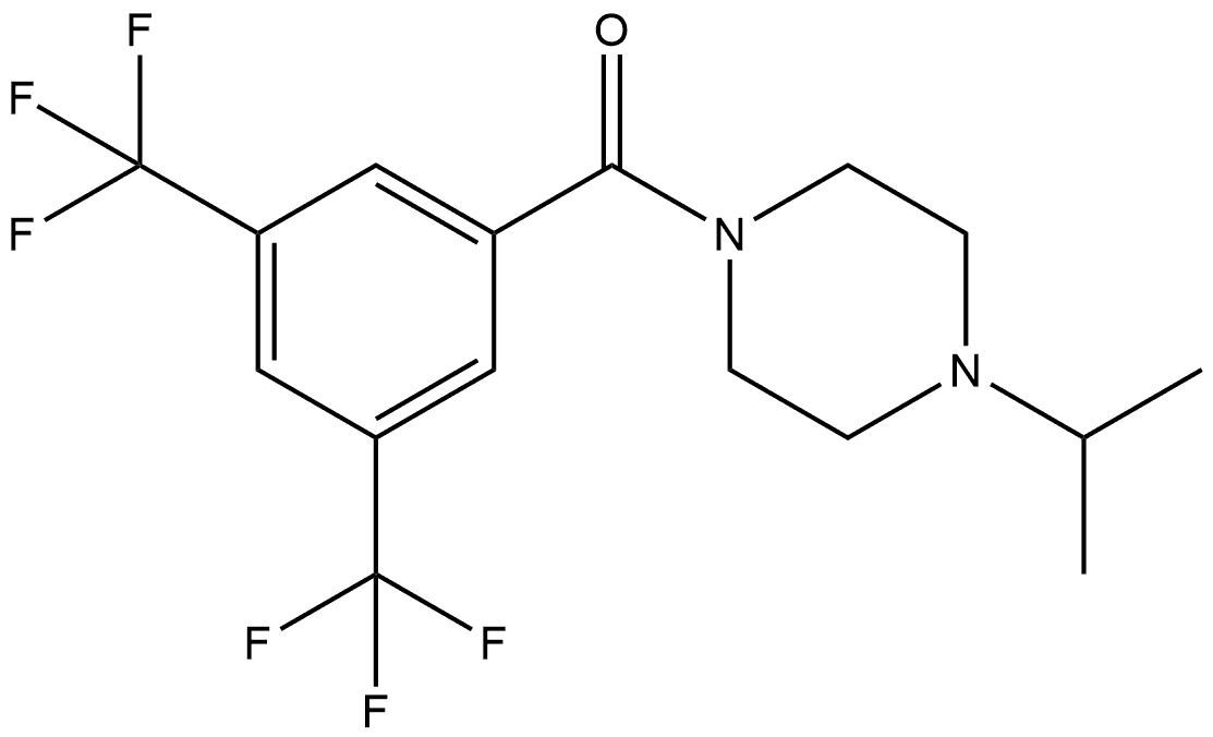 3,5-Bis(trifluoromethyl)phenyl][4-(1-methylethyl)-1-piperazinyl]methanone Structure