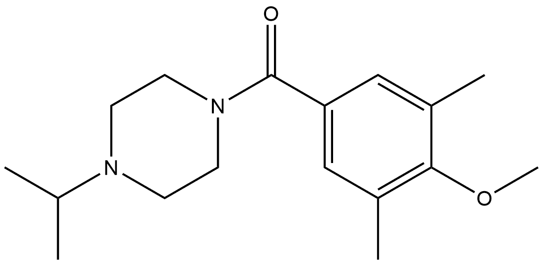 (4-Methoxy-3,5-dimethylphenyl)[4-(1-methylethyl)-1-piperazinyl]methanone Structure