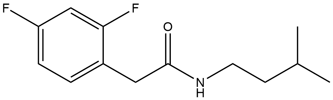 2,4-Difluoro-N-(3-methylbutyl)benzeneacetamide 구조식 이미지