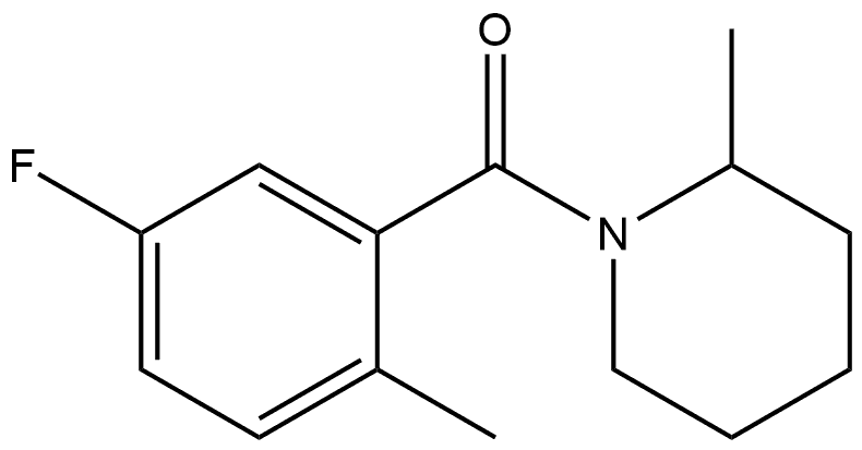 (5-Fluoro-2-methylphenyl)(2-methyl-1-piperidinyl)methanone Structure