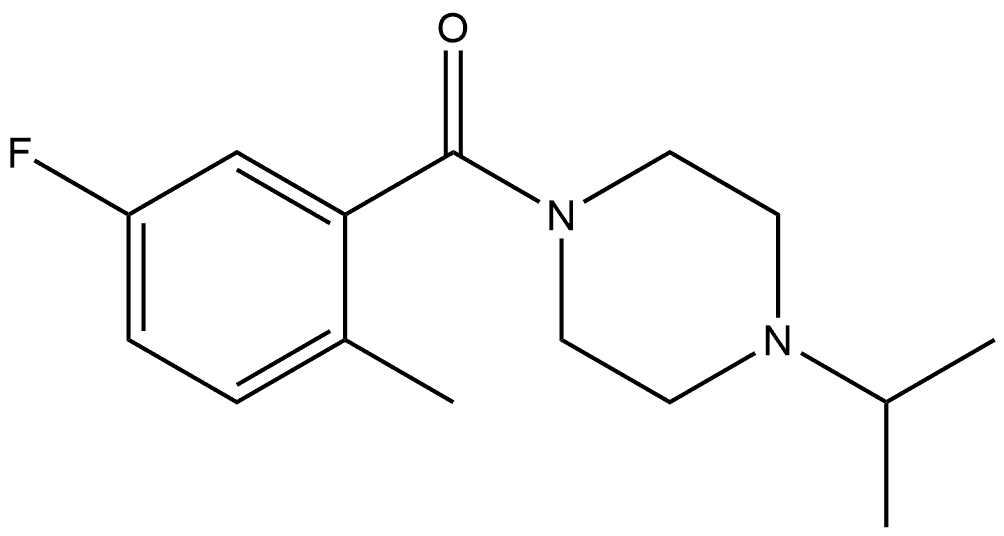 (5-Fluoro-2-methylphenyl)[4-(1-methylethyl)-1-piperazinyl]methanone Structure