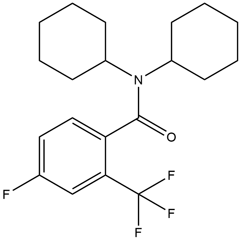 N,N-Dicyclohexyl-4-fluoro-2-(trifluoromethyl)benzamide Structure