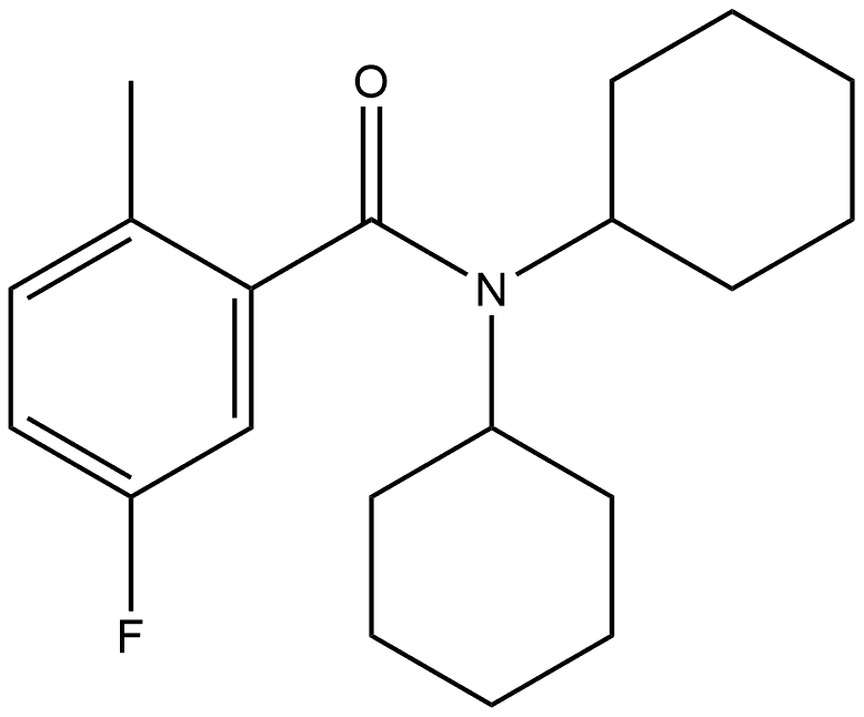 N,N-Dicyclohexyl-5-fluoro-2-methylbenzamide Structure