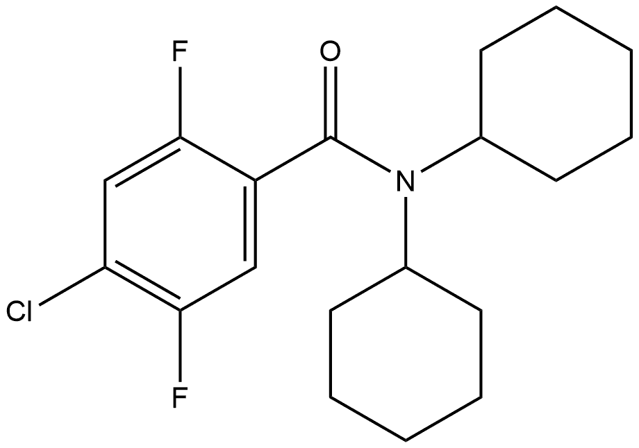 4-Chloro-N,N-dicyclohexyl-2,5-difluorobenzamide Structure