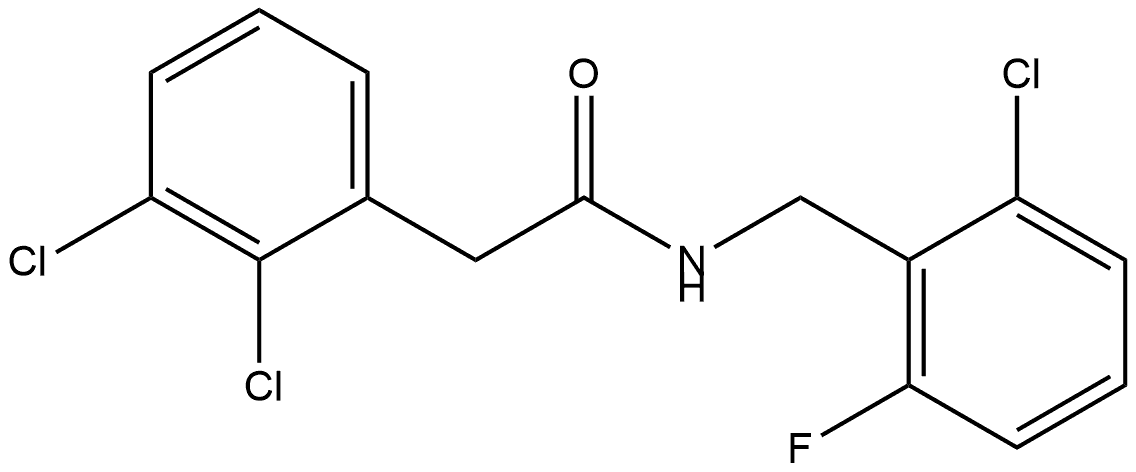 2,3-Dichloro-N-[(2-chloro-6-fluorophenyl)methyl]benzeneacetamide Structure