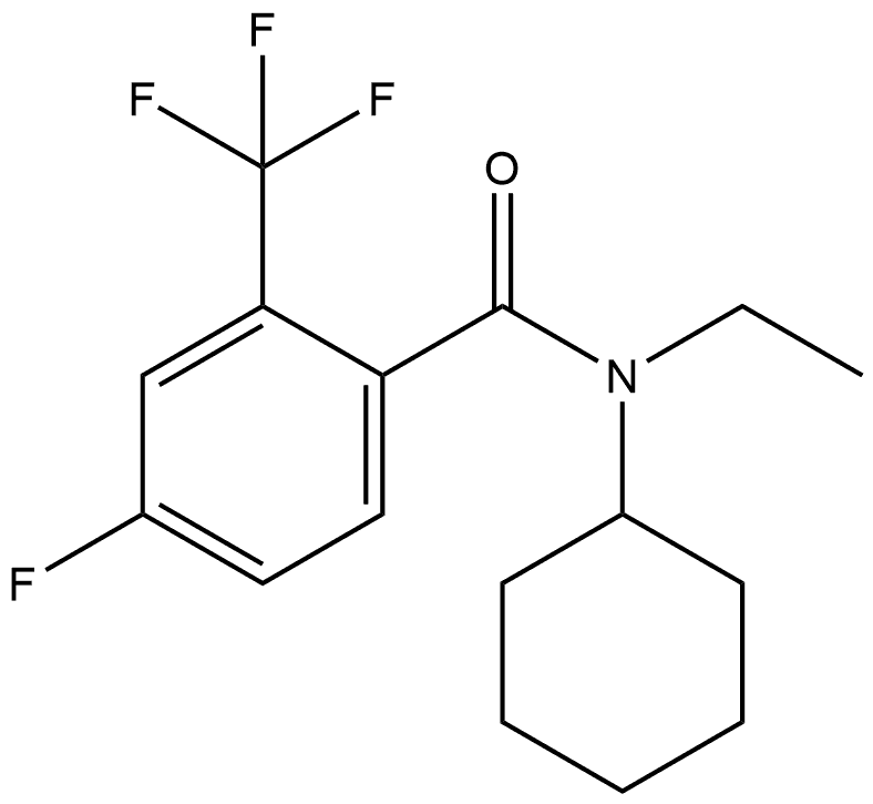 N-Cyclohexyl-N-ethyl-4-fluoro-2-(trifluoromethyl)benzamide Structure