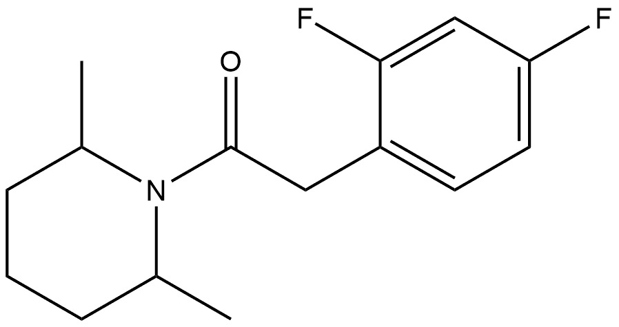 2-(2,4-Difluorophenyl)-1-(2,6-dimethyl-1-piperidinyl)ethanone Structure