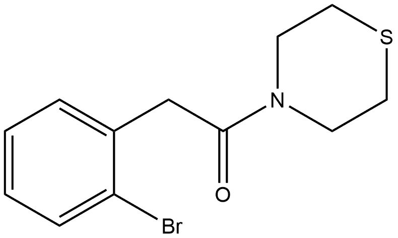 Ethanone, 2-(2-bromophenyl)-1-(4-thiomorpholinyl)- Structure