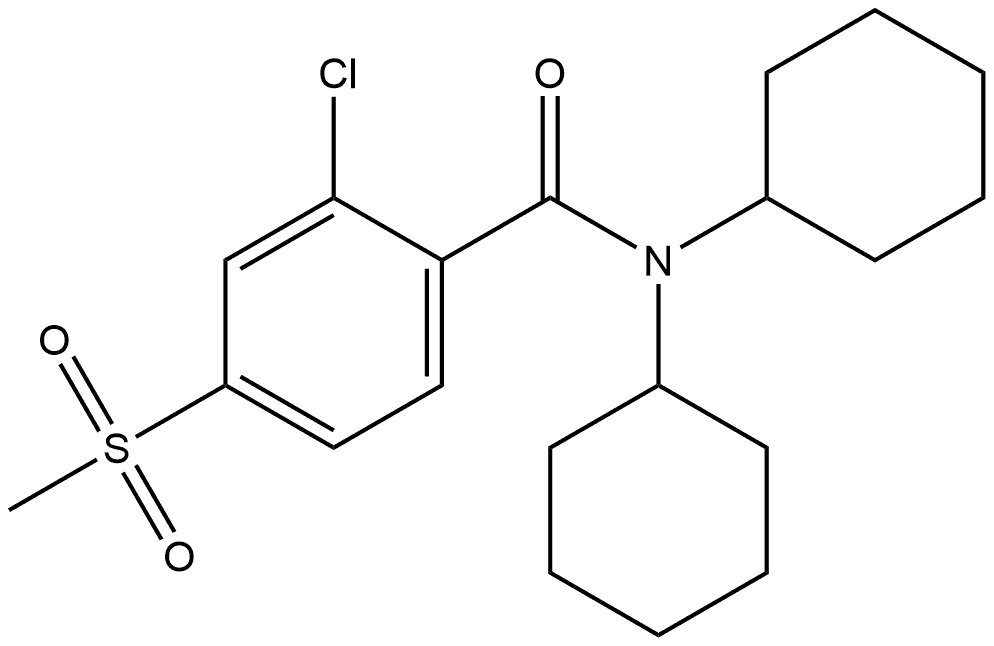 2-Chloro-N,N-dicyclohexyl-4-(methylsulfonyl)benzamide Structure