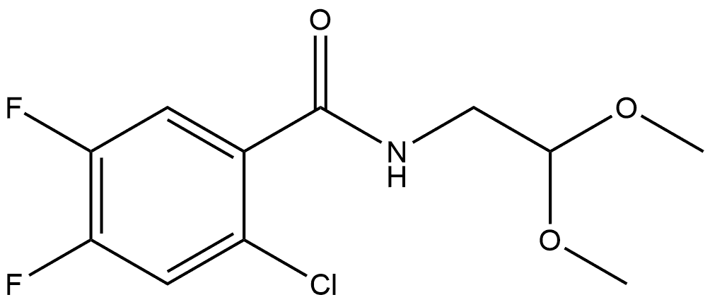 2-Chloro-N-(2,2-dimethoxyethyl)-4,5-difluorobenzamide Structure