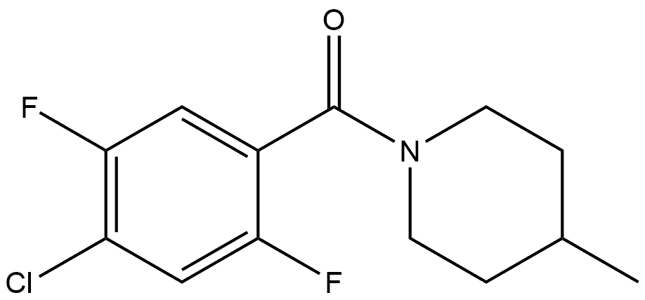 (4-Chloro-2,5-difluorophenyl)(4-methyl-1-piperidinyl)methanone Structure