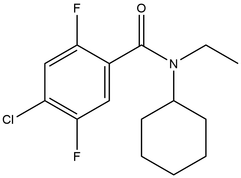 4-Chloro-N-cyclohexyl-N-ethyl-2,5-difluorobenzamide Structure