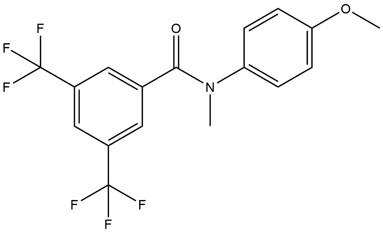 N-(4-Methoxyphenyl)-N-methyl-3,5-bis(trifluoromethyl)benzamide Structure