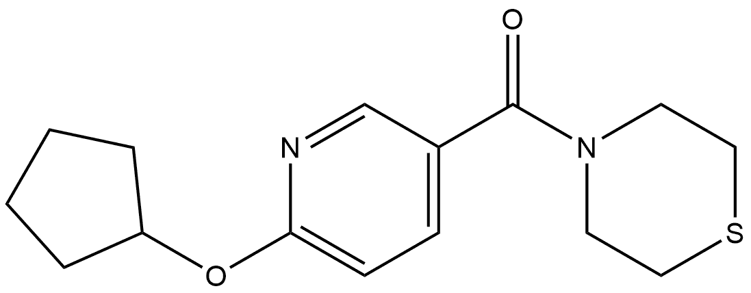 6-(Cyclopentyloxy)-3-pyridinyl]-4-thiomorpholinylmethanone 구조식 이미지